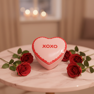 Boîte à bijoux en céramique de luxe avec couvercle en forme de cœur pour la décoration, cadeau pour la Saint-Valentin - Product Image 1