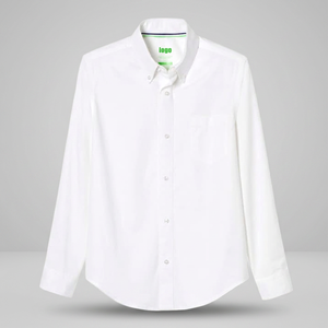 Camisa Escolar de Manga Larga con Cuello Alto para Niñas de Secundaria, Poliéster/Algodón, Venta Directa de Fábrica, Uniforme Escolar - Product Image 2