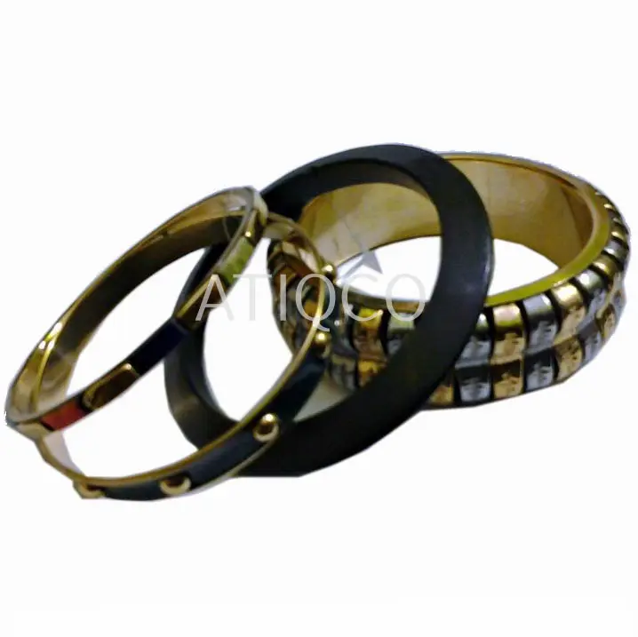 Brass kim loại & gỗ thời trang Bangle Bracelet Set rất khá Bangles hộp đồ trang sức thời trang Vòng đeo tay bán chạy nhất