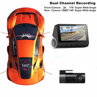Caméra de tableau de bord intelligente à double objectif 4K + 1080p de haute qualité, enregistreur vidéo IPS, WiFi, GPS, vision nocturne, caméra de tableau de bord pour voiture