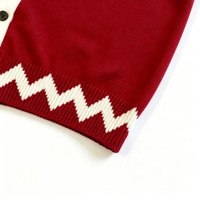 OEM Maßgeschneiderte Jacke Mantel Kapa Alpha Psi Stil Varsity Herrenbekleidung Pullover mit Brustlogo Rot und Weiß Einreihige Strickjacken