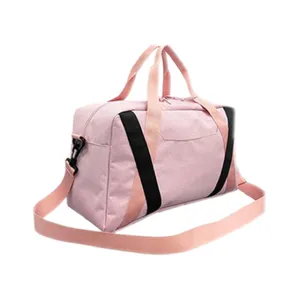 定制行李袋旅行运动包周末旅行包男女儿童行李夜粉色行李袋带鞋隔层