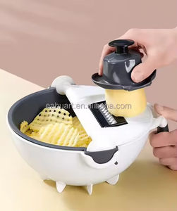 เครื่องบดอาหารอัตโนมัติแบบโลหะ ดีไซน์ใหม่ ขายดี ใช้งานง่าย สำหรับบดหัวหอมและมะละกอ อุปกรณ์ใหม่สำหรับผลไม้และผัก - Product Image 4