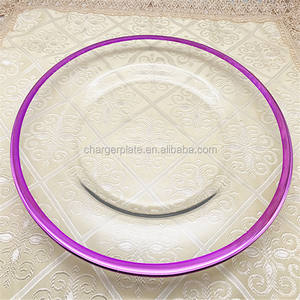 Assiettes de présentation en verre violettes de 1 cm avec bordure, commande en gros d'usine, à bas prix de Chine - Product Image 5