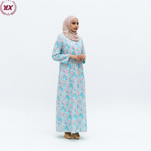 Southeast <strong>Asian</strong> Muslim Fashion Elegant Abaya, V Neck Decorative Pearl Button Long Flared Sleeve Straight Loose <strong>Maxi</strong> <strong>Dress</strong> - Product Image 2