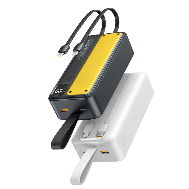 New Electronics Products 2025 Portable Fast Charge 22.5W Battery Pack Built-in Cable USB C High Capacity Power Banks 30000mAh