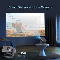Mini projecteur portable L018, prise en charge vidéo 4K, résolution 1920*1080p, home cinéma, Android 11, 1G+8GB, lampe LED