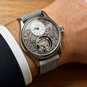 Reloj Merkur Tourbillon para hombre, reloj de zafiro con esfera de titanio Ice Flower para hombre, relojes de pulsera mecánicos, reloj Masculino - Product Image 6