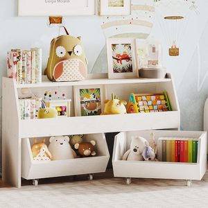 Organisateur de stockage de jouets pour enfants armoire de <span class=keywords><strong>rangement</strong></span> de jouets avec tiroirs garçons et filles boîte à jouets avec roues étagère pour enfants avec <span class=keywords><strong>rangement</strong></span> - Product Image 1