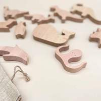 Bloques de Rompecabezas de Animales Marinos Montessori JET OEM - Juguetes de Construcción de Madera de Haya con Forma de Dinosaurio para el Desarrollo Cognitivo, Juguete Educativo