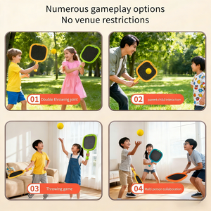 Ensembles de raquettes de tennis pour l'entraînement sensoriel et l'équilibre, jouet sportif interactif parent-enfant pour enfants débutants, utilisable en intérieur et en extérieur - Product Image 5