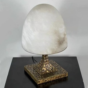 Lampe de table en marbre artisanale, LED E27, commande par interrupteur, pour bureau, salon, chambre à coucher - Product Image 2