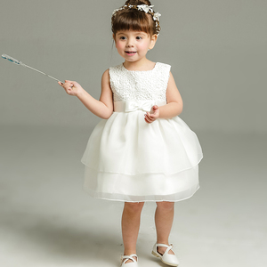 <span class=keywords><strong>Robe</strong></span> de cérémonie pour bébé fille, motif floral, avec élégant design perlé, pour fête, concours de beauté, anniversaire, en dentelle et tulle de haute qualité - Product Image 5
