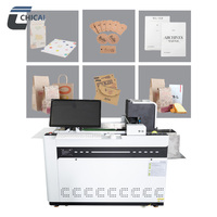 Impresora de Inyección de Tinta UV Chicai Mini A3 de Una Sola Pasada, Nueva, Totalmente Automática, de Alta Velocidad, 40 m/min, para Cajas de Pizza, Bolsas de Papel, Cartón Corrugado