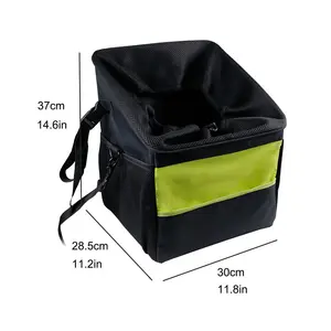 Hoopet Foldable Bike Handlebar Basket Bicycle Front Basket Pet Small Dog Carrier Frame Bag Accept Customize