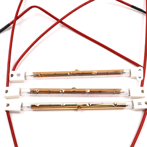 Lámpara de Curado de Pintura Infrarroja de Cuarzo de 800W, 200mm, 220V, Tubo Único con Recubrimiento de Medio Oro, Ángulo de Haz de 180° - Product Image 2