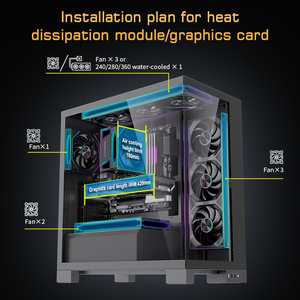Lovingcool vidrio templado Torre completa ATX Micro ATX Mini ITX <span class=keywords><strong>CPU</strong></span> caja de escritorio PC <span class=keywords><strong>Gaming</strong></span> <span class=keywords><strong>Computer</strong></span> Cases & Towers - Product Image 4