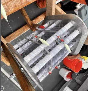 Rouleaux de pêche rouges en acier inoxydable 304 pour la pêche à la traîne, pour <span class=keywords><strong>calamar</strong></span> et maquereau, avec leurres artificiels, moulinets de spinning - Product Image 4