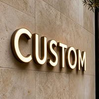 Letras de Canal LED 3D Personalizadas de Acero Inoxidable IP54 Impermeables Multicolor Iluminadas para Negocios/Comercios en Exteriores