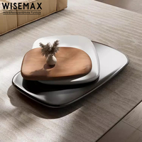 WISEMAX FURNITURE Ensemble table basse nordique de luxe en bois pour le salon table basse rotative pour la maison hôtel hall villa