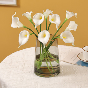 Fleur artificielle Ruilisi Calla Lily miniature à tige unique en PU, fleur décorative pour la maison, décoration de mariage, blanc, jaune, rose, orange - Product Image 2