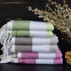 Taste Trends 100% Turkish Cotton Terry Beach <b>Towel</b> Eco-Friendly Striped Quick Dry Absorbent Sand Free Custom Logo Soft Peshtemal - Product Image 6