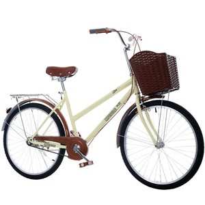 Vélo de ville vintage <span class=keywords><strong>hollandais</strong></span> 24/<span class=keywords><strong>26</strong></span> <span class=keywords><strong>pouces</strong></span> à 6 vitesses avec panier, style café, cadre bas, pour <span class=keywords><strong>femme</strong></span>, en stock usine - Product Image 4