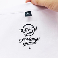 Étiquette Personnalisée DTF en Vinyle Thermocollant pour Vêtement, Transfert à Chaud Imprimé, Logo Taille de Cou