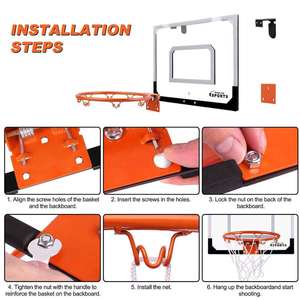 Aro de Baloncesto Grande para Interior, Mini Canasta con Pelota, para Montar en Puerta o Pared, para Niños, Adultos y Adolescentes - Product Image 5