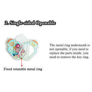 Nhà Máy Cung Cấp Phim Hoạt Hình Dễ Thương Acrylic Shaker Kawaii Keychain Tùy Chỉnh Charms Nhựa Vòng Chìa Khóa Chuỗi Bán Buôn - Product Image 5