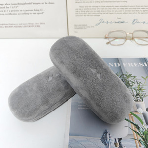 Plush Glasses Case <b>Grey</b> Rectangle Flip Eyeglasses <b>Storage</b> <b>Box</b> Winter 2023 - Product Image 4