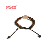 Nouveau design rfid 1k bracelet de contrôle d'accès croisé en bois de bambou recyclé