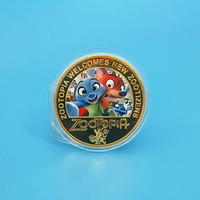 Pièce de monnaie et médaillon commémoratifs Anime Zootopia, artisanat en fer, objet de collection, petit cadeau pour enfants avec impression en relief