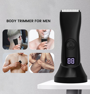 Cortadora de pelo corporal impermeable para hombres, máquina de afeitar eléctrica con cuchillas de cerámica - Product Image 3