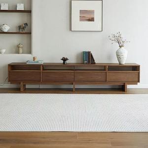 Soporte de <span class=keywords><strong>TV</strong></span> de madera de cerezo moderno Cajones de gabinete para sala de estar Precio de fábrica personalizable para soluciones de almacenamiento de apartamento de dormitorio - Product Image 1