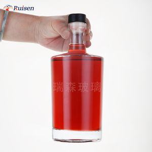 Bouteille de vin au design unique et de forme irrégulière, contenants pour <span class=keywords><strong>alcool</strong></span>, spiritueux, tequila, emballage en verre transparent - Product Image 3