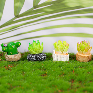 Adornos de Suculentas en Miniatura, Plantas Artificiales en Maceta, Decoración de Jardín para Interiores y Exteriores, Resinas Sintéticas WX-108 - Product Image 2