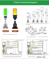 Luz de advertencia tricolor de rotación de 180 grados del fabricante con zumbador señal de sirena de una capa Luz de Torre LED industrial 24V 220V