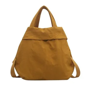 热卖soild颜色可调女式棉手提包购物袋价格有竞争力