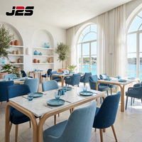 J2S Mobilier d'extérieur commercial moderne de luxe sur mesure en bois pour hôtel et restaurant, comprenant table et chaises, de Foshan, Chine