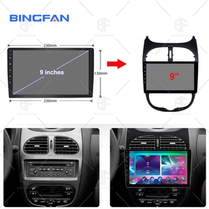 Android 13 đài phát thanh xe 8 Core cho Peugeot <span class=keywords><strong>206</strong></span> 2000-2016 với wifi FM màn hình cảm ứng 2 DIN đài phát thanh xe GPS navigation 4 gam LTE - Product Image 6