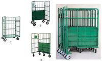 Chariot à roulettes professionnel en acier sur mesure, grande capacité, pour entrepôt et livraison express