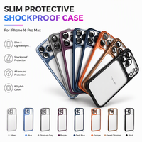 Coque de téléphone PC 8 couleurs, protection antichoc pour iPhone 18 Pro Max, translucide, mate, revêtement anti-traces de doigts