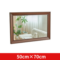 Miroir de salle de bain mural en bois massif chinois design moderne cadre de toilette de gros