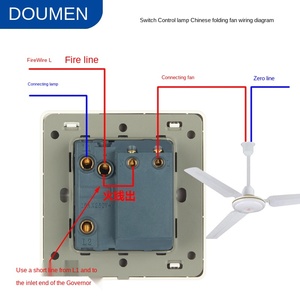 Interruttore di Controllo Velocità Continuo per Ventilatore Elettrico, Regolatore per Ventilatore da Soffitto, Interruttore Luce con Controllo Velocità a Parete - Product Image 4