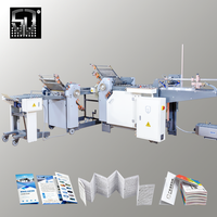 Machine à plier le papier PLC industrielle, haute productivité 180 m/min, pliage transversal automatique, insertion pour emballage