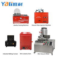 Equipo de Fundición de Joyería Mini, Juego Completo, Mezclador de Vacío para Oro, Horno de Fundición, Inyector de Cera, Horno de Fusión, Kit de Máquina para Hacer Joyas