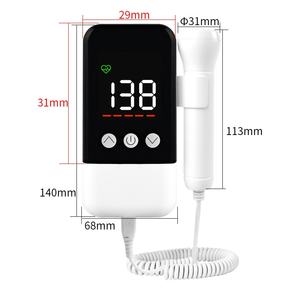 Moniteur de fréquence cardiaque fœtale médical, <span class=keywords><strong>Doppler</strong></span> sans rayonnement pour usage domestique par les femmes enceintes, surveille la fréquence cardiaque du bébé à tout moment - Product Image 4