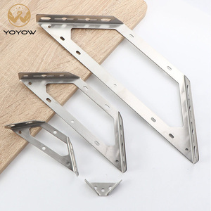 Soporte angular triangular multifuncional de acero inoxidable, código de esquina de ángulo recto de 90 grados para conectar muebles de cocina, estantes y camas - Product Image 1