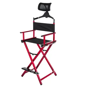 Профессиональный Винный Цвет легкий салонный стул с алюминиевым каркасом парикмахерское кресло съемный подголовник на открытом воздухе косметический стул